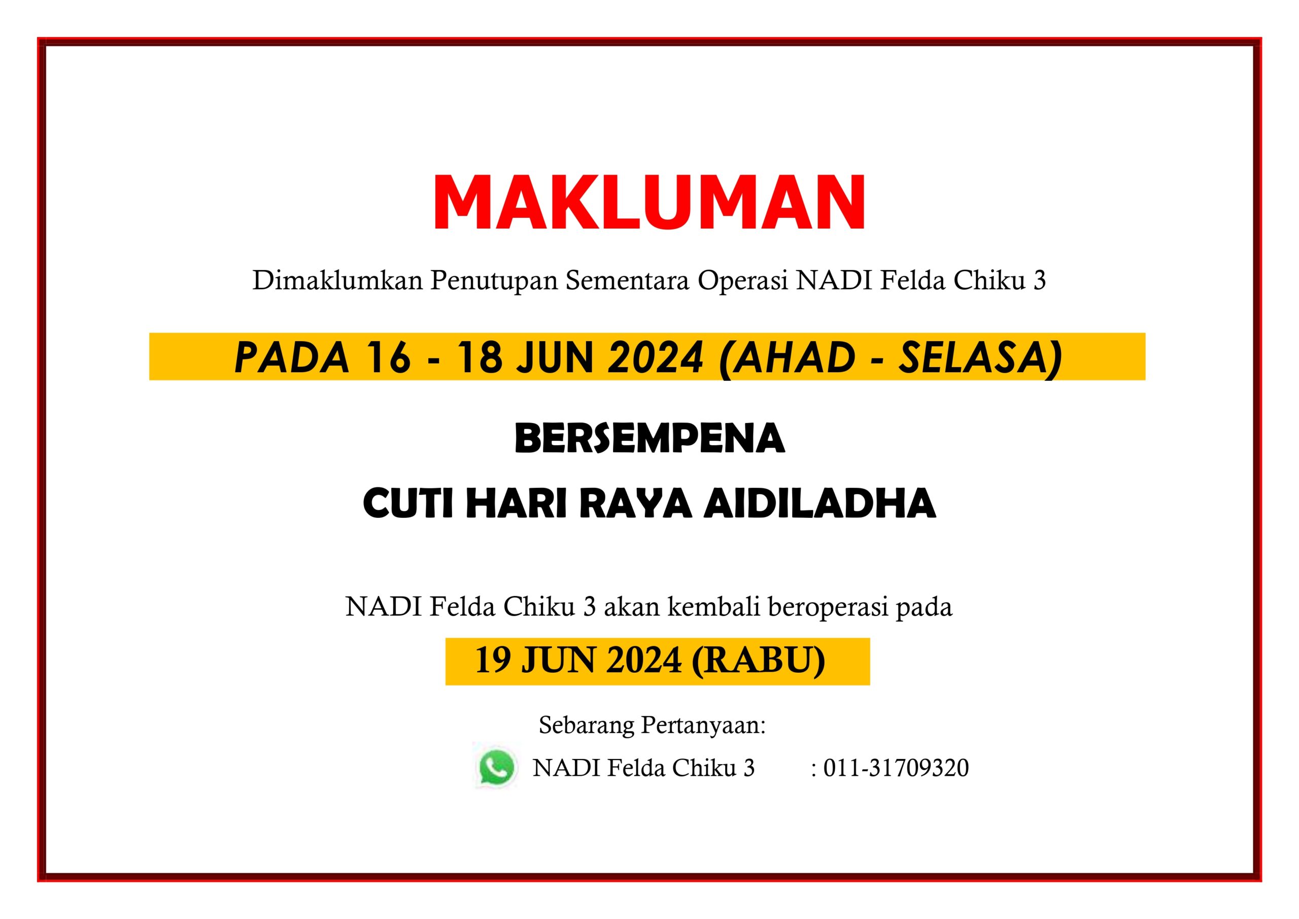 NOTIS TUTUP PEDi RAYA HAJI page 0001